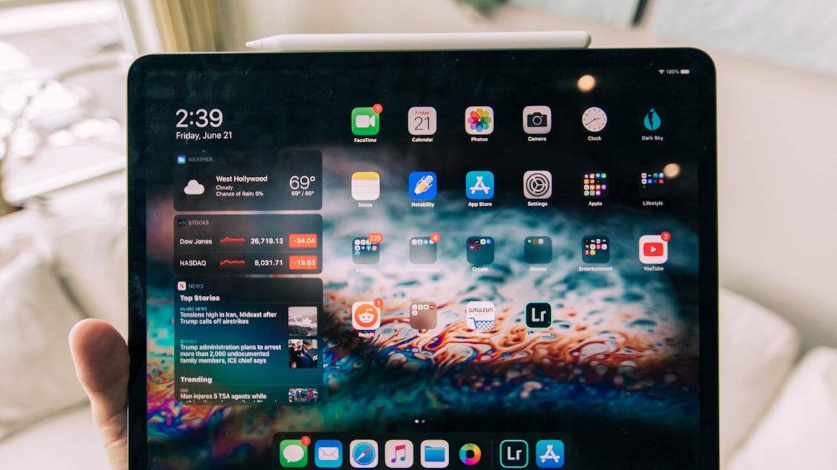 iPad ໜ້າຈໍ